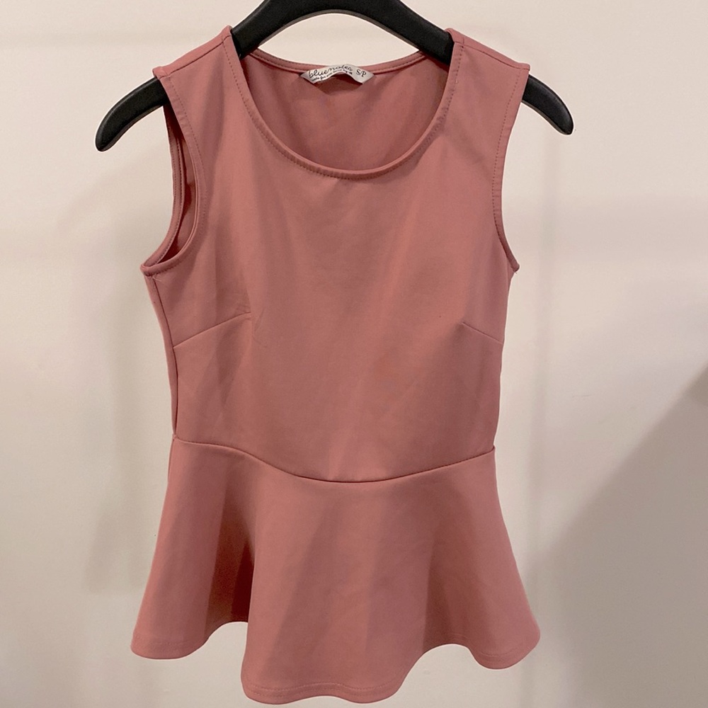 Peplum pink top